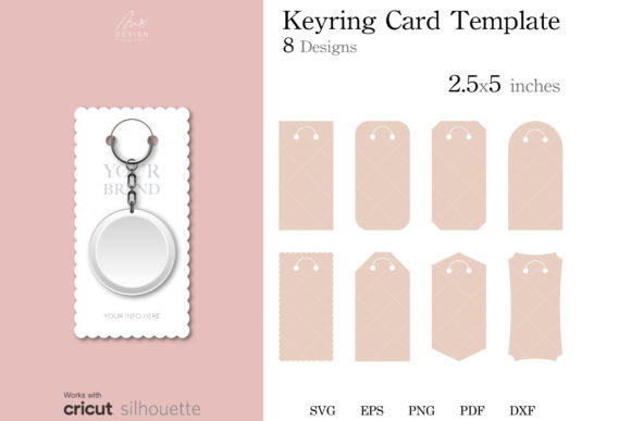 8 Keyring Display Card Templates SVG: Elevate Your Handmade Brand
