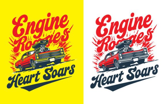 Car Lover Typography EPS Templates: Designing with Horsepower