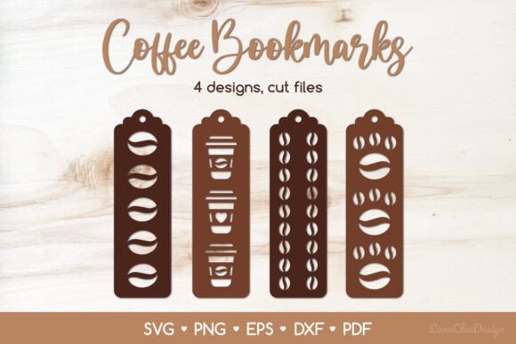 Coffee Bookmarks SVG: Creative Papercut Templates