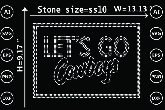 Cowboy Rhinestone Templates Design: Sparkle Meets Western Style