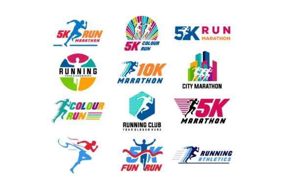 Dynamic Branding: Mastering the Run Sport Club Logo Set