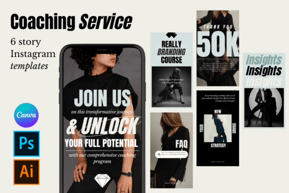 Elevate Your Brand: Stylish Coaching Story Templates
