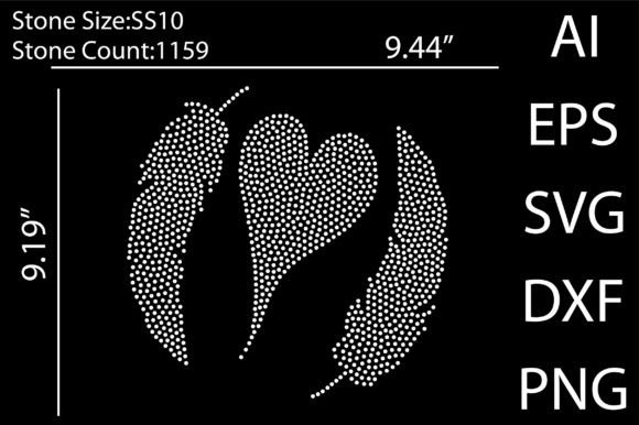 Feathers Rhinestone Templates Design: A Complete Creative Asset