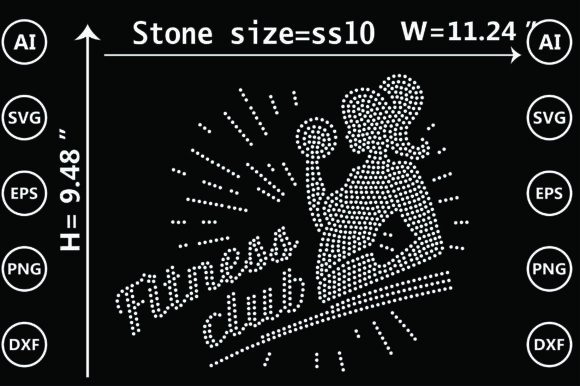 Gym Rhinestone Design Templates: A Sparkling Edge for Your Brand