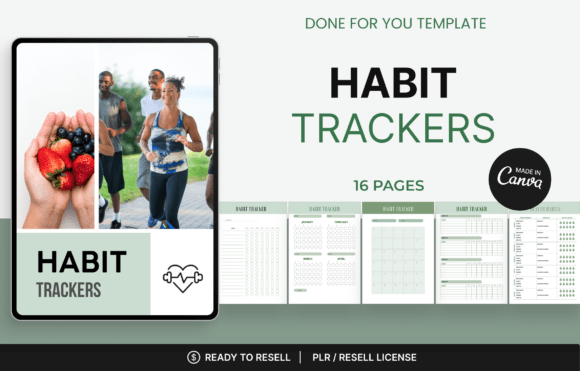 Habit Trackers, Canva Templates for Modern Brands