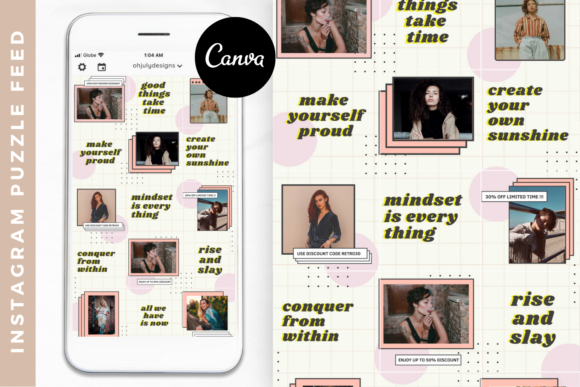 Instagram Templates Canva: Elevate Your Feed with a Puzzle Design