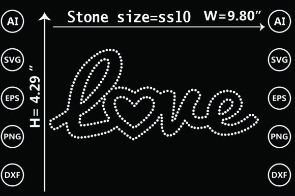 Love Rhinestone Templates: Instant Creative Spark