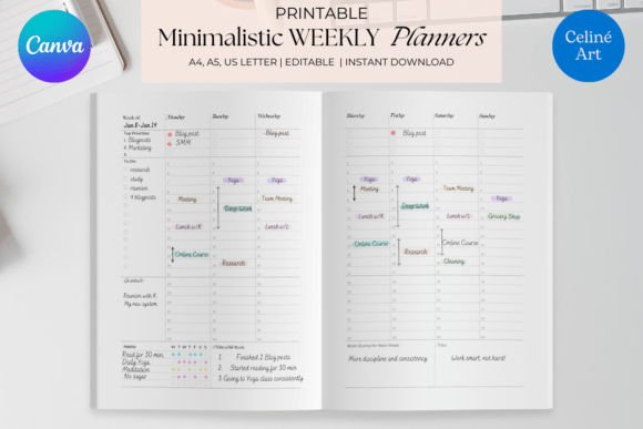 Master Your Schedule: Canva Editable Weekly Planner Templates