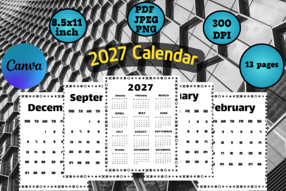 Master Your Schedule with 2027 Calendar Templates with Frame 2
