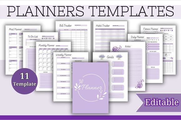 Master Your Schedule with Lavender Daily Weekly Monthly Planners