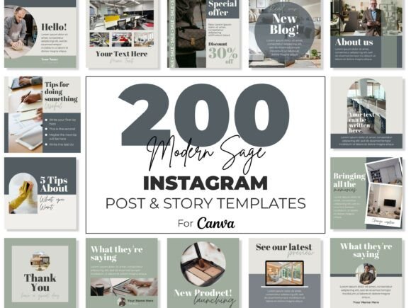 Modern Instagram Canva Templates Kit: Elevate Your Brand