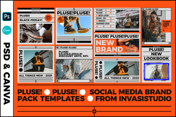 PLUSE!-SOCIAL MEDIA BRAND TEMPLATES: A Modern Design Toolkit