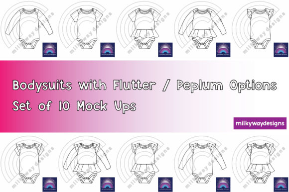 Smart Visuals: Product Mock Up Templates X10 Baby Vests