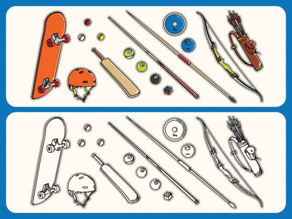 Sport Clip Art Stickers: Dynamic Templates for Athletic Designs