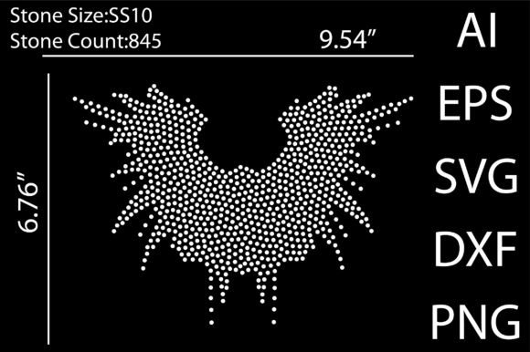 Stunning Wings Rhinestone Templates: Instant Design Assets