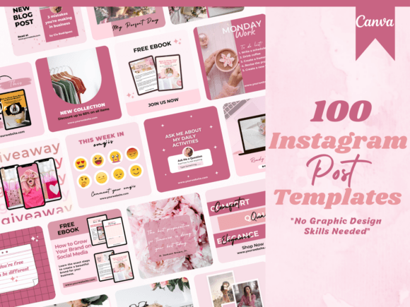 Transform Your Feed with 100 Pink Instagram Templates