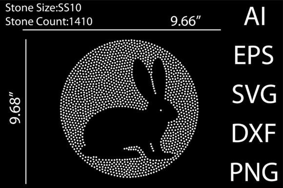 Unlock Creative Potential with Rabbit Rhinestone Templates Design