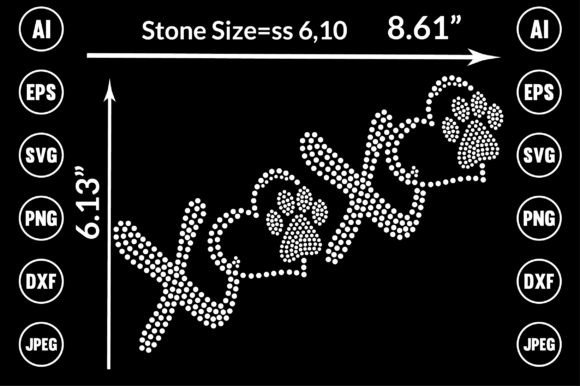 XOXO Rhinestone Templates: A Sparkling Design Asset